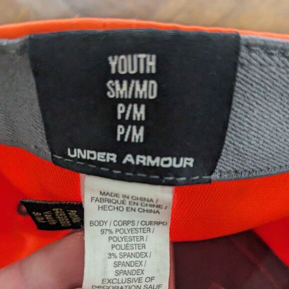 Under Armour Fitted Hat - Bright Orange - Kids Size Small - Picture 6 of 6